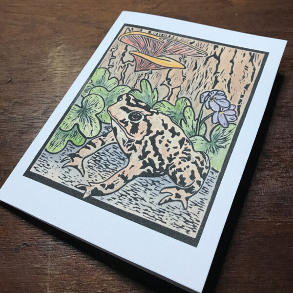 woodcut printed cards